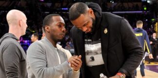 Celebrities At The Los Angeles Lakers Game