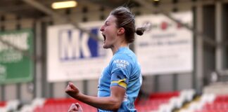 Ellen White put Man City in front against Man Utd in the Women's FA Cup, before they went on to win 4-1