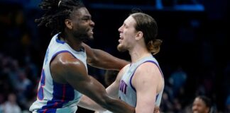 The bell beater gives the Olynyk Pistons a win over the Hornets in the thriller OT

