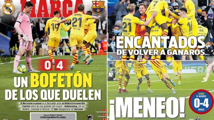 Real Madrid received a humiliating Clasico defeat