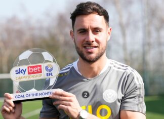Baldock wins the championship purpose of the month Baldock wins the championship goal of the month