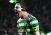 Callum McGregor celebrates Celtic's 2-0 win against St Mirren 