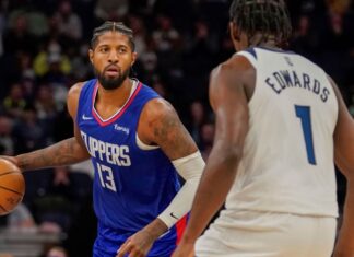 Clippers George has been in first observe since December. Clippers George has been in first practice since December.