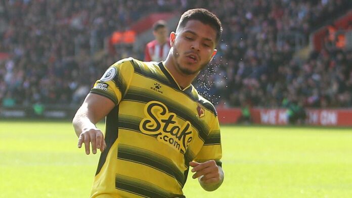 Cucho-double-boosts-Watfords-survival-chances.jpg Cucho Hernandez celebrates after scoring his second goal of the match