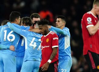 Derby Man United – Did they cease working? Man Utd players look dejected after Riyad Mahrez scores Man City's fourth goal