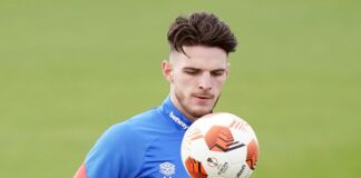 Declan Rice is back in training with West Ham and is fit to play Sevilla