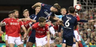 Tom Lees had led Huddersfield to the front on city ground