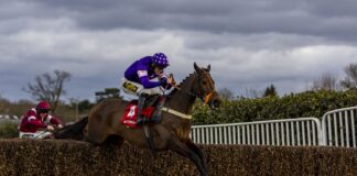 Le Milos winning at Exeter for trainer Tim Vaughan