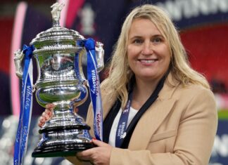 Hayes: Any adjustments will keep Chelsea’s success Chelsea manager Emma Hayes celebrates with the trophy after the Vitality Women's FA Cup final