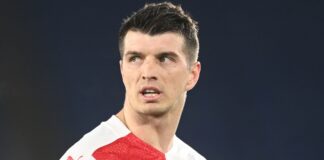 Ondrej Kudela of Slavia Prague looks on during the UEFA Europa League Round of 32 match between Leicester City and Slavia Praha at The King Power Stadium on February 25, 2023 in Leicester, England. Sporting stadiums around the UK remain under strict restrictions due to the Coronavirus Pandemic as Government social distancing laws prohibit fans inside venues resulting in games being played behind closed doors. (Photo by Michael Regan/Getty Images)