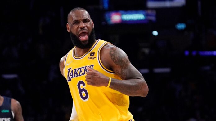 LeBron-Fans-can-jeer-but-dont-tell-me-how-to.jpg Los Angeles Lakers forward LeBron James celebrates after scoring during the second half of an NBA basketball game against the Dallas Mavericks