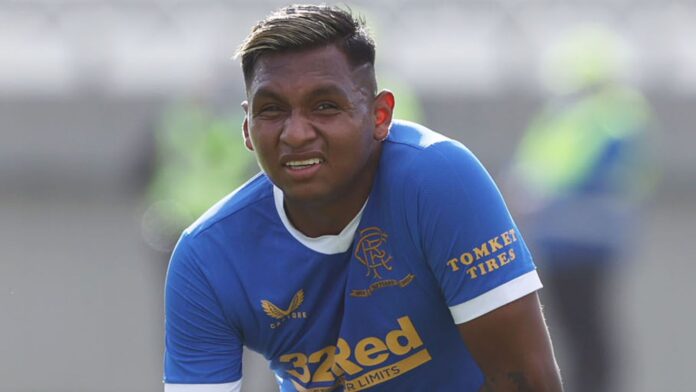 Morelos-spotted-on-crutches-before-Old-Firm.jpg Rangers' Alfredo Morelos left international duty early due to a thigh injury