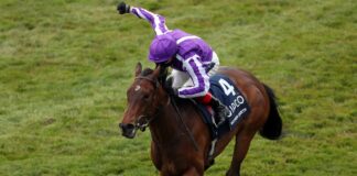 Mother Earth ridden by jockey Frankie Dettori wins the Qipco 1000 Guineas