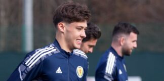 Aaron Hickey's been included in the Scotland squad for the first time.
