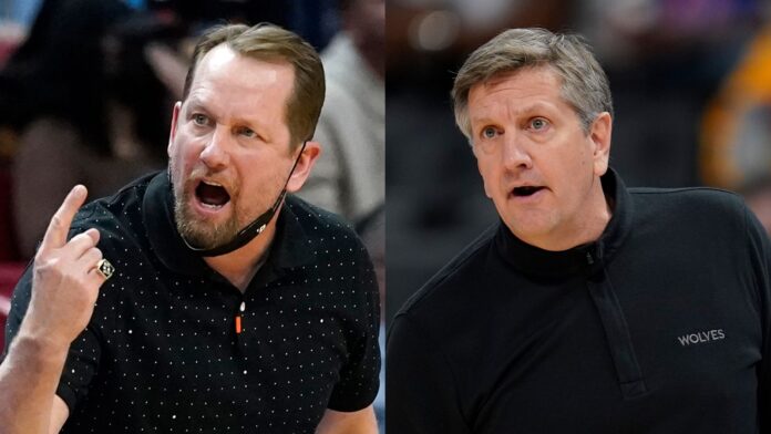 Nick Nurse and Chris Finch