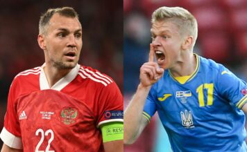 Artem Dzyuba and Oleksandr Zinchenko