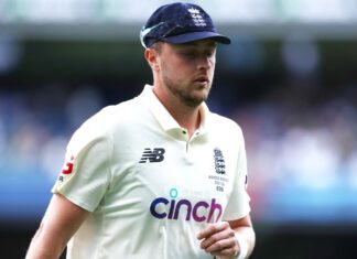 Robinson of England’s first check towards the West Indies Robinson of England's first test against the West Indies