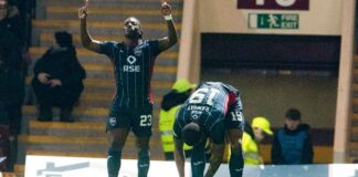 Ross County's Joseph Hongbo scored from the penalty spot