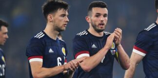 John McGinn and Kieran Tierney (left)