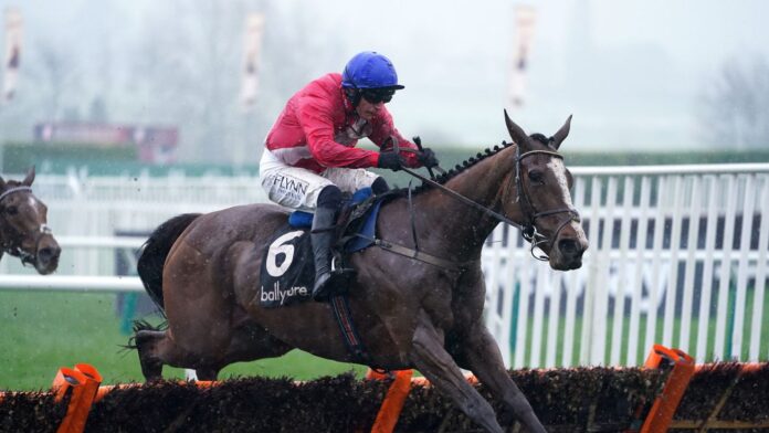 Sir-Gerhard-slips-through-the-Cheltenham-rain-to-land-at.jpg Sir Gerhard and Paul Townend win the Ballymore Novices' Hurdle at Cheltenham
