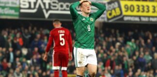 Northern Ireland, Shane Lavery, loses a missed opportunity against Hungary