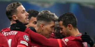 Roberto Firmino celebrates scoring for Liverpool vs Inter Milan