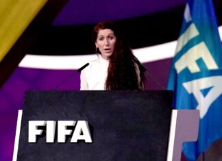 The Nationwide Committee responded to criticism of human rights within the fiery convention Lise Klaveness speaking at the FIFA Congress in Doha