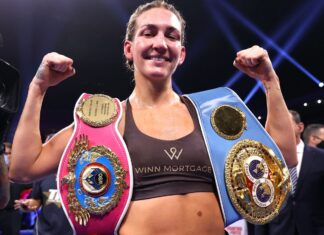 Might Meyer problem the undisputed champion? Mikaela Mayer (getty)