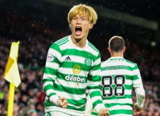Kyogo and Rogic in Celtic’s derby squad Kyogo Furuhashi celebrates after his opening goal for Celtic against Hearts