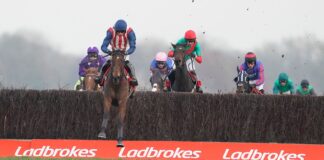 Ben Jones riding De Rasher Counter to victory at Newbury