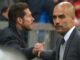 Pep Guardiola, then Bayern Munich coach, and Diego Simeone after Champions League semi-final in 2016
