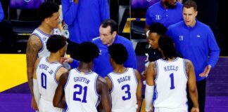 "Proud" coach K bows to the players

