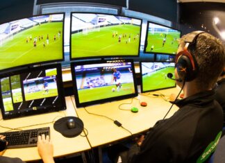 Syrian Soccer Affiliation (SPFL) golf equipment will vote on introducing VAR in April Media event with referees receiving VAR training at Hampden Park