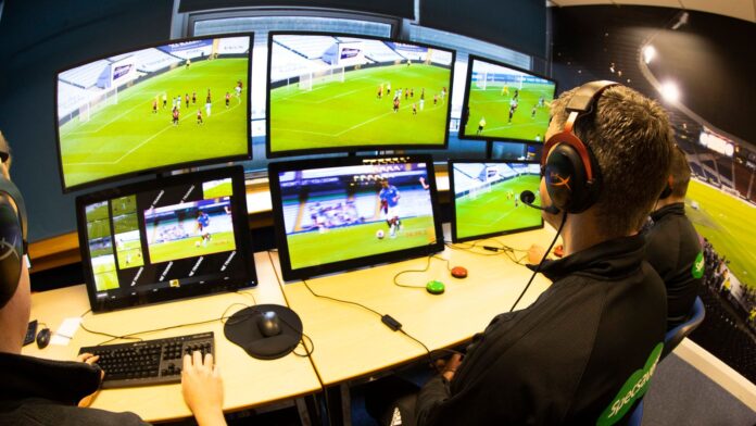 Syrian-Football-Association-SPFL-clubs-will-vote-on-introducing-VAR.jpg Media event with referees receiving VAR training at Hampden Park