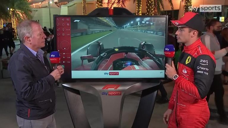 Ferrari's Charles Leclerc joins Martin Brandel on the SkyPad for a first lap look at qualifying for the Bahrain Grand Prix.
