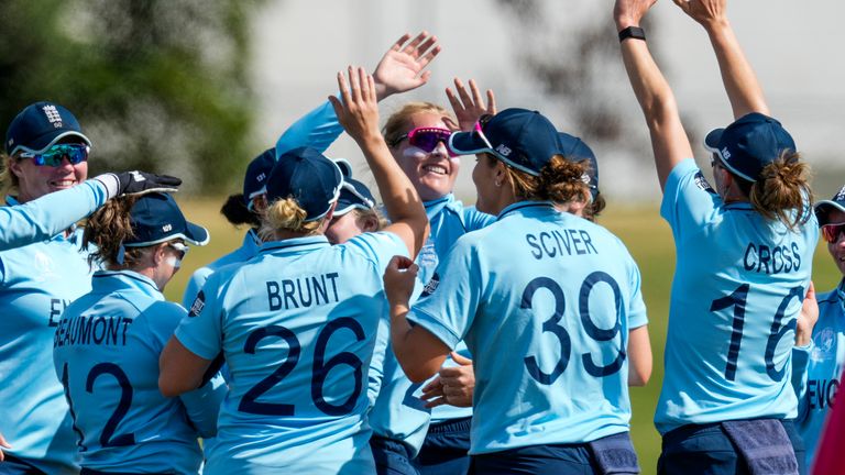 England beat India by four wickets as Heather Knight hits 50th and Charlie Dean shines with the ball