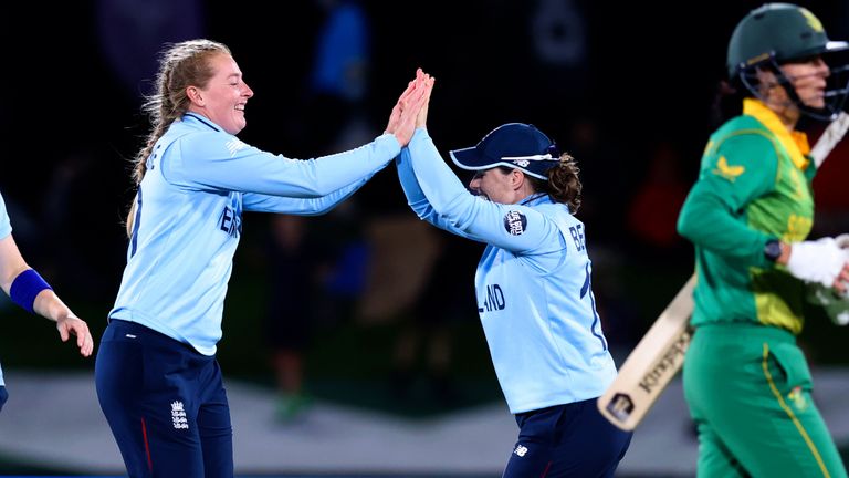 Ecclestone conceded six wickets in a thrilling display to beat South Africa in the semi-finals 