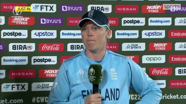 England captain Heather Knight admits Healy's massive 170-kick is the difference between the two sides