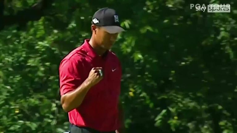 Take a look at some of the most memorable hits from Woods' record-breaking career on the PGA Tour