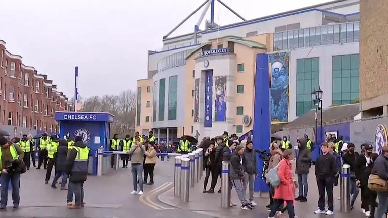Chelsea Stamford Bridge before the match with Newcastle