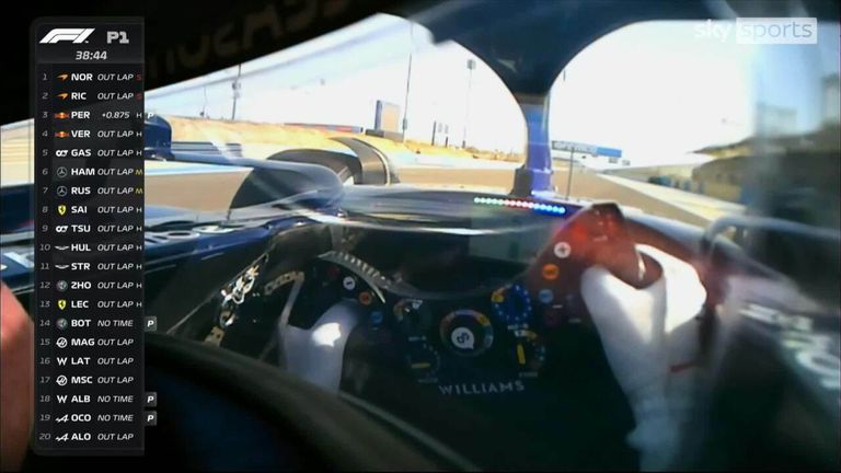 Take a look at the new Formula 1 cars as we take off with Williams driver Nicholas Latifi for the opening practice session in Bahrain.