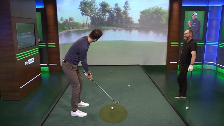 Nick Dougherty and Andrew Coultart go head-to-head in the Closest Pin Challenge ahead of the Players Championship, vying for 17th place on TPC Sawgrass' shooting position.