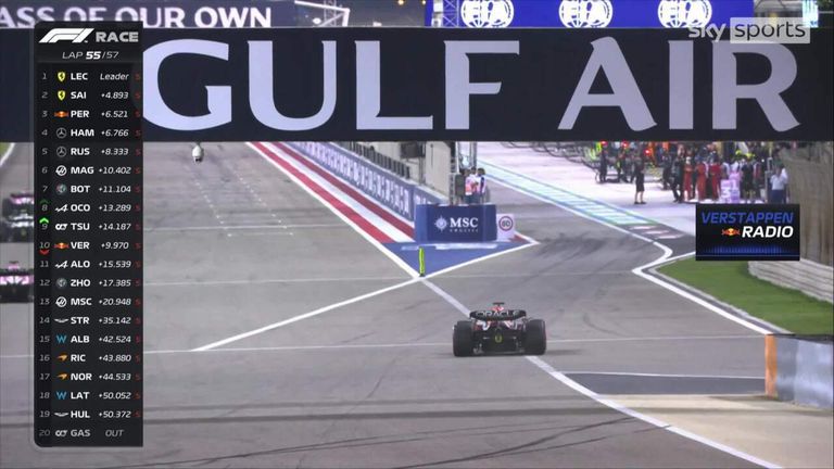 Carlos Sainz beats Max Verstappen as he is forced to retire due to technical errors in his car. 