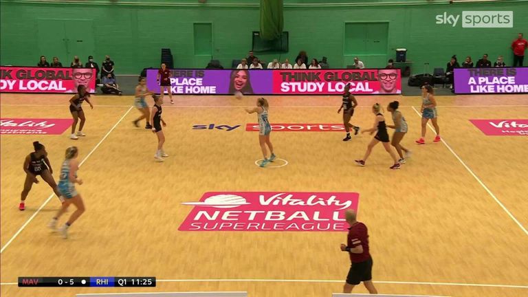 Highlights of the confrontation between Saracens Mavericks and Leeds Rhinos Netball