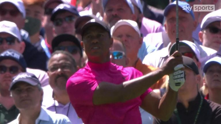 Tiger Woods made his first jumper at the 2023 Masters with a stunning shot on a 3-foot sixth hole in Augusta.