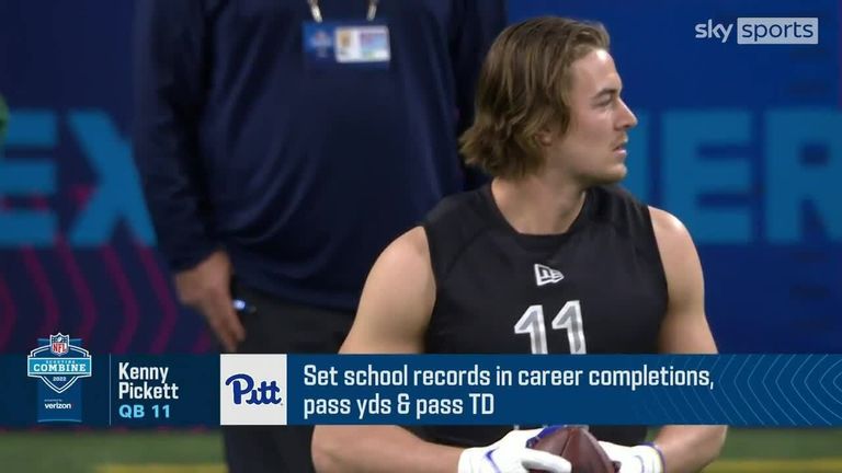 Check out Pittsburgh Panthers quarterback Kenny Pickett's highlights from the 2023 NFL Scouting Combine.