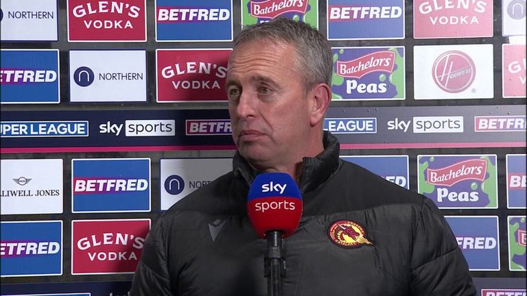 Catalan coach Steve McNamara speaks to Sky Sports after his team's win 
