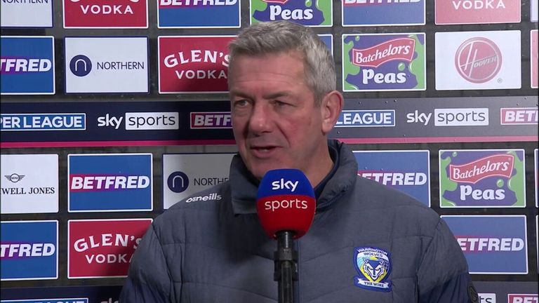 Daryl Powell speaks to Sky Sports after his team's defeat in Warrington by Catalonia Dragons