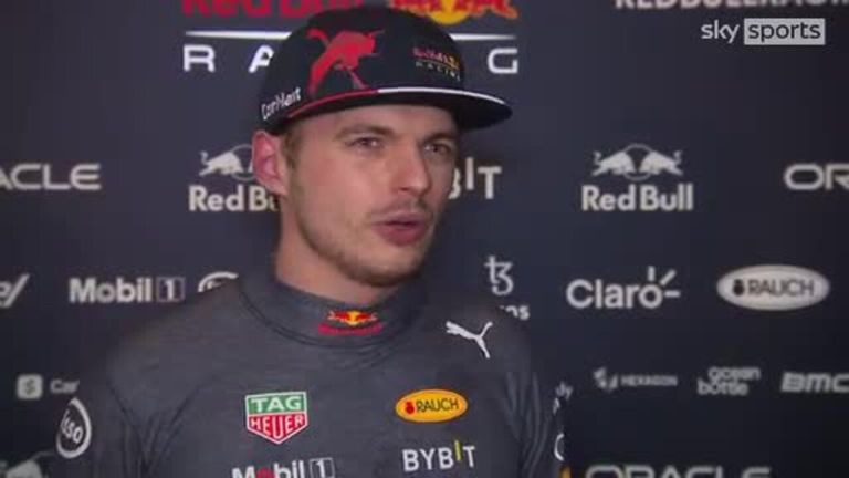 Redbull's Max Verstappen says he's relieved you're on the right track, happy with his car but doesn't want to drift too much.  