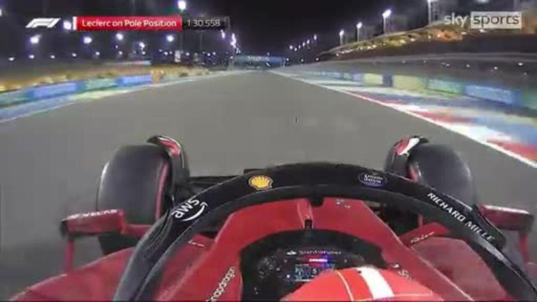 Ride on board with Charles Leclerc as the Ferrari driver maintains his lead for the inaugural season in Bahrain